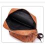 ZWY234 Men Simple Waterproof PU Shoulder Bag Wholesale Waterproof Laptop Backpack Daily Business Work Travel Student Schoolbag