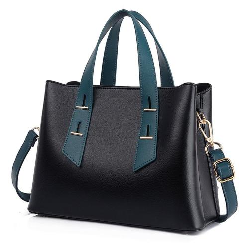 New Trendy PU Leather Women's Crossbody Handbag Fashionable Large Capacity Ladies Purses Zipper Closure Two Portable Handles