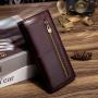 New top layer cowhide long handheld multi card wallet