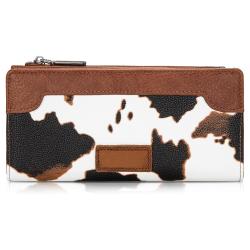 Custom Cow Print Wallets Womens Bifold Credit Card Wallet Women's Wallets Card Cases