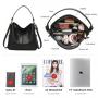 REALER 3pcs Custom Casual Retro PU Leather Crossbody Ladies Hands Bags Hobo Shoulder Bags Women Handbags and Purses