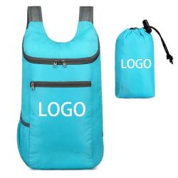 Custom Print Logo Multifunctional Foldable Storage Bag Ultra-light Thin Portable Outdoor Sports Folding Backpack