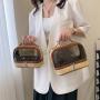 Cosmetic Bag Wholesale Women Handbags Transparent Advanced Wash Bag Waterproof Straw Woven Storage Cheap Women Bags