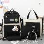 Student backpack new school bags female large capacity Korean style five sets of student schoolbag outdoor travel shoulder bags