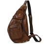 Retro Crazy Horse Skin Men's Oblique Cross Leisure Outdoor Travel Bag