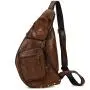 Retro Crazy Horse Skin Men's Oblique Cross Leisure Outdoor Travel Bag