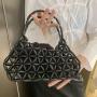 Special Women Handbags Wooden Bead Purse Ladies Casual Shoulder Crossbody Handbags Bucket Clutch Bag Wholesale