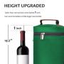 2 Bottle Wine Carrier bag Custom Insulated Padded Red Wine Cooler Bag for Beer Bottle Travel Camping and Picnic