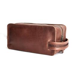 Lightweight shaving bag men leather travel dopp kit toiletry organizer bag