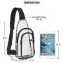 ZR932 Hot Sale Clear Chest Bag Transparent PVC Shoulder Crossbody Waterproof Travel Shopping Beach Bag Sport Outdoor Travel