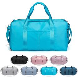 Personalized Trendy Waterproof Customized Sports Bag Practical Weekend Duffel Women Wet Dry Sport Gym Bag with Shoe Compartment