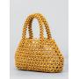 Custom design Wholesale Wooden beads Tote Bags handmade Women Beaded Sling Bag Casual Beach round Seed Beaded Handbag 2024