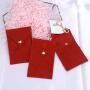 Custom Embroidery Velvet Lining Satin Envelope Jewelry Pouch Packaging Gift Bag With Button