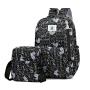 Gelory Factory Direct Sale Large Capacity 3 In 1 Backpack Custom Oxford High School Bag Teenager Schoolbag Set For Girl