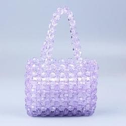 Fashionable and exquisite acrylic handmade beaded woven handbag