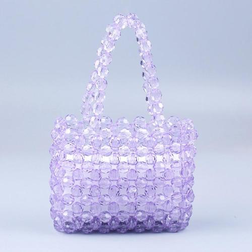 Fashionable and exquisite acrylic handmade beaded woven handbag