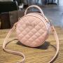 Summer Fashion Women's Small round Diamond Embroidery Bag Portable Single Strap Shoulder Messenger Bag Sweet Girl Style