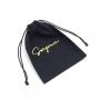 Custom Gold Logo Cotton Packaging Bag For Children Sock Clothing Organic Gift Drawstring Cotton Muslin Shopping Bag