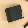 Men's short wallet Korean iron edge men's horizontal multi-card space money clip trend card bag