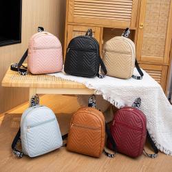 Lady leather back pack fashionable versatile woman backpack factory wholesale student schoolbag Large capacity shoulder bag