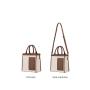 2024 Customized  Recycled Cotton Canvas Purse And Handbag Sets Woven Shoulder  Belt Handle Tote Shopping Bag Hand Bags