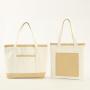 Wholesale Custom Cheap Reusable Shopping Bags Handbag With Zipper Portable Canvas Tote Bag