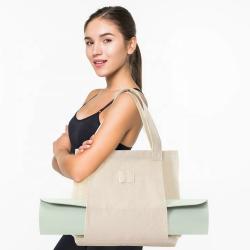 Yoga Mat Bag Basic Canvas Tote Bag with Mat Carrier Pocket