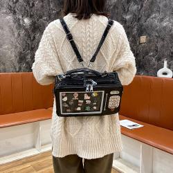 China Factory Fashion OEM Holographic Clear PVC Ita Bag Custom Design Backpack for Enamel Pin Display