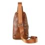 Customized cowhide soft leather trend genuine leather casual large capacity crossbody men's chest bag