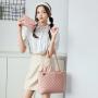 Wholesale Ladies Handbags 2Pcs Set Fashion Casual PU Leather Purses And Shoulder Handbags For Women