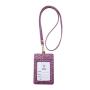 Custom Logo Ins Hot Sales Snake Skin Print Pu Leather Work School ID Card Nurse Badge Holder with Retractable Lanyard