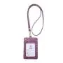 Custom Logo Ins Hot Sales Snake Skin Print Pu Leather Work School ID Card Nurse Badge Holder with Retractable Lanyard