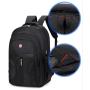HR176 Men's Leisure Business Computer Bag Oxford Reduce Pressure Travel Sports Backpack Spliced Waterproof Laptop Insert Bag
