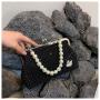 KBW352 New Clip Mouth Pearl Dinner Women Diamond Bag Fashion Texture Handheld Crossbody Swan Shoulder Ladies Bag