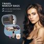 Transparent bags Travel Pouch Leather Blue Makeup Cosmetic Bag Drawstring Lazy  Storage Bag For Packaging Makeup