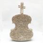 2024 Custom Crystal Evening Shoulder Violin Bag For Women Boutique Jewelry Clutch