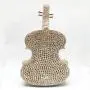 2024 Custom Crystal Evening Shoulder Violin Bag For Women Boutique Jewelry Clutch