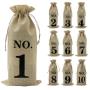 Gelory Manufacturer Supplier 2023 New Jute Fabric Wine Carry Bag Wine Bottle Gift Jute Drawstring Wine Bag