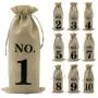 Gelory Manufacturer Supplier 2023 New Jute Fabric Wine Carry Bag Wine Bottle Gift Jute Drawstring Wine Bag