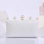 Women vintage pearl clutch bag    woman   black navy rhinestone PU evening bag  party purse handbag
