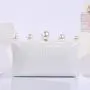 Women vintage pearl clutch bag    woman   black navy rhinestone PU evening bag  party purse handbag