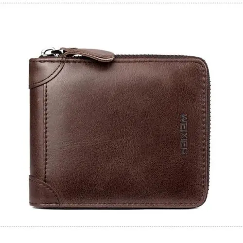 XL090  Men Wallet Luxury Classic Short Zip Style Card Holder Wallet For Men French Style Anti Water Large Capacity Purse
