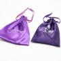 Custom luxury  silk wigs packing dust bags quality drawstring gift bag for cosmetic jewellery lingerie handbags hair satin pouch
