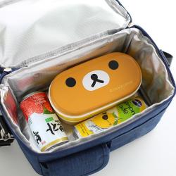 Wholesale Factory Double Deck Cooler Bag Customized Soft Insulated Dual Compartment Reusable Lunch Bag with Shoulder Strap