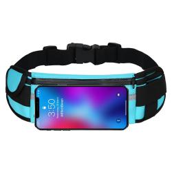 Custom Gym Square Fanny Pack Safty Reflective Cycling Phone Case Running Belt with water Pocket Sport Waist Bag For Women Men