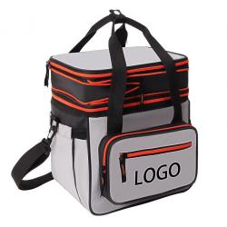 Custom Logo Outdoor Waterproof Portable Insulated Food Storage Lunch Bag Shoulder Tote Tarpaulin Pvc Soft Cooler Bag