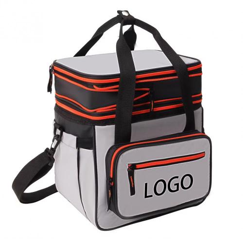 Custom Logo Outdoor Waterproof Portable Insulated Food Storage Lunch Bag Shoulder Tote Tarpaulin Pvc Soft Cooler Bag