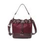 2024 Wholesale Nylon PU Leather Shoulder Bag For Women Drawstring Bucket Purse
