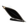 New Fashion Luxury High End Quality Ostrich Skin Purse Personalized Custom Zipper Flat Men Pouch Clutch Bag With Wrist Strap