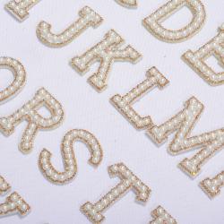 Personalized Style Brand Name Chenille Embroidery Iron On Letter Patches Custom Designer Glitter Letter Patches